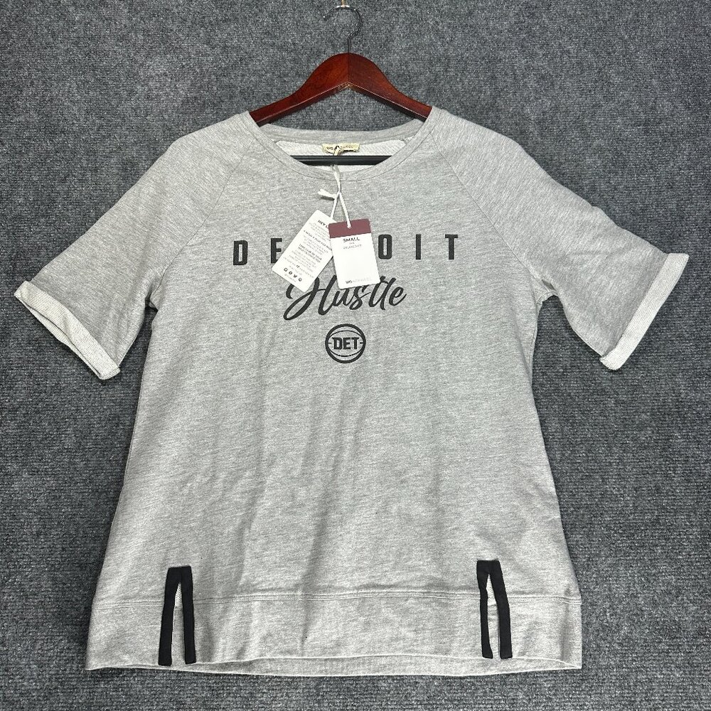 UG Apparel Detroit Hustle basketball Short Sleeve Sweatshirt